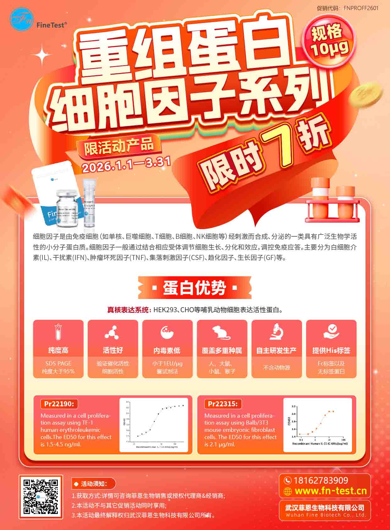 Fine Test 重组蛋白细胞因子  限时7折